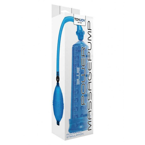 Toy Joy Power Massage Pump - Мужская вакуумная помпа, 23х5.5 см (синий)
