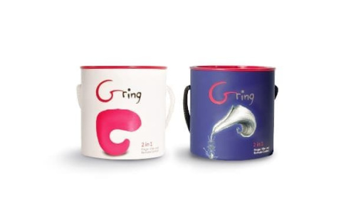 Gvibe Gring - Мини-вибратор на палец, 3х3 см (синий)