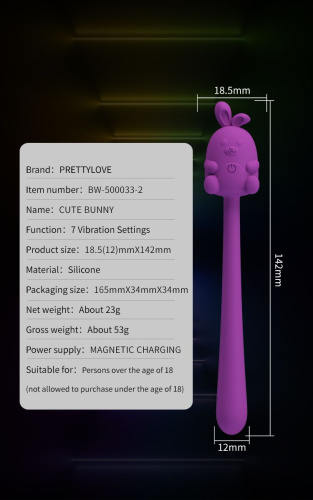 Мини вибратор на палочке Pretty Love Cute Bunny Flirting Stick
