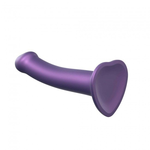 Strap-On-Me Mono Density Dildo, M - Насадка для страпона гибкая, 18х3.3 см., (фиолетовая)