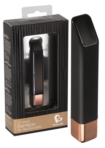 Rocks Off Bamboo Noir Gold - вибратор, 10х1.7 см. (чёрный)