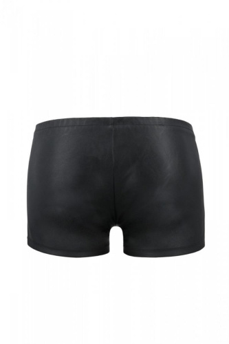 Passion - 049 SHORT MATT black - Сексуальные мужские шорты на молниях, S/M