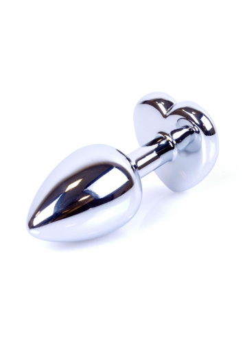 Анальная пробка с камнем B-Series Jewellery Silver Heart Plug