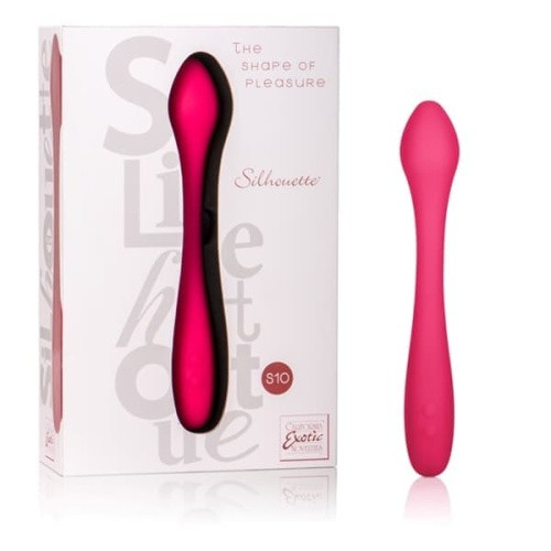 Интимный вибромассажер Silhouette S10, 16,5х3,25 см (красный)