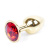 B-Series Jewellery Gold Plug Red - Анальная пробка с красным кристаллом, 7х2.7 см (красный) B-Series Jewellery Gold Plug Red - Анальная пробка с красным кристаллом, 7х2.7 см (красный)
