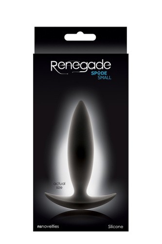 NS Novelties Renegade Spades Small - маленькая анальная пробка, 10х2,5 см (чёрный)
