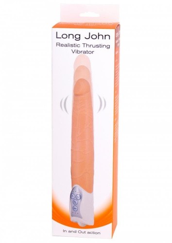 Seven Creations Long John - реалистичный вибратор, 17х4 см (телесный)