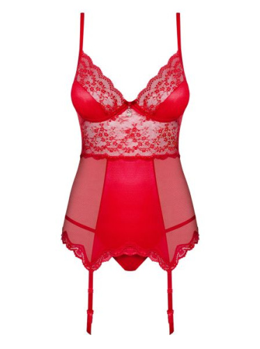 Корсет с подвязками для чулок Obsessive Lovica corset (L/XL)