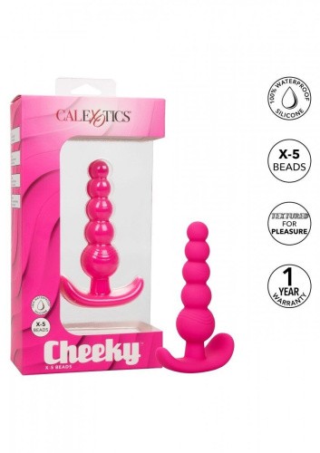 California Exotic Novelties - Cheeky X-5 Anal Beads - Анальный стимулятор, 8.5х2.5 см (розовый)