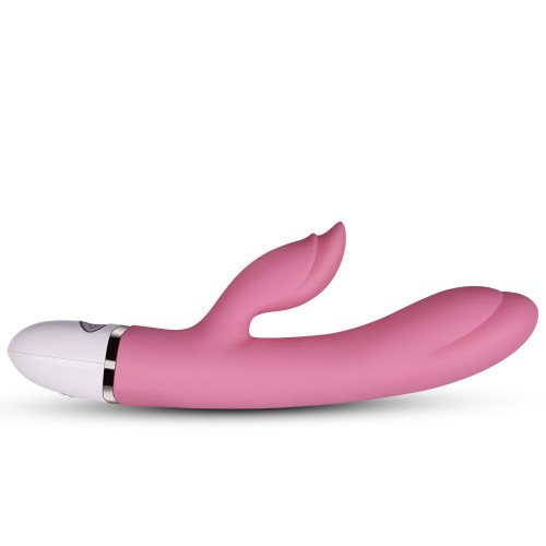 LoveToy - Dreamer II Vibrator Pink  - Вибратор с клиторальным отростком, 21.5х3.5 см ( светло-розовый)