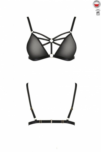 Passion Exclusive Meggy Bra - Бюстгальтер-стрепи, XXL/XXXL (чорний) - купити в Києві, Україні