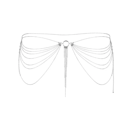 Bijoux Indiscrets Magnifique Waist Chain silver - цепочка украшение на тело трусики или лиф, (серебристый)