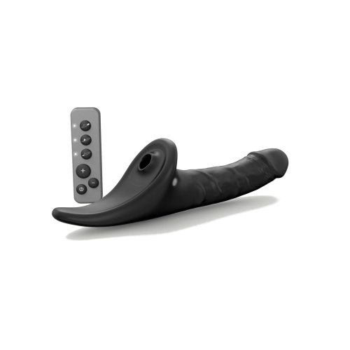 Вибронасадка для страпона с вакуумной стимуляцией Strap-On-Me Multi Orgasm Realistic Dildo, L