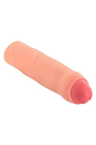 Real Body Real Extender Biggy - насадка на член с закрытой головкой, +4 см (телесный)