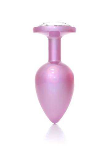 Анальная пробка с камнем B-Series Jewellery Pearl Pink Plug, L