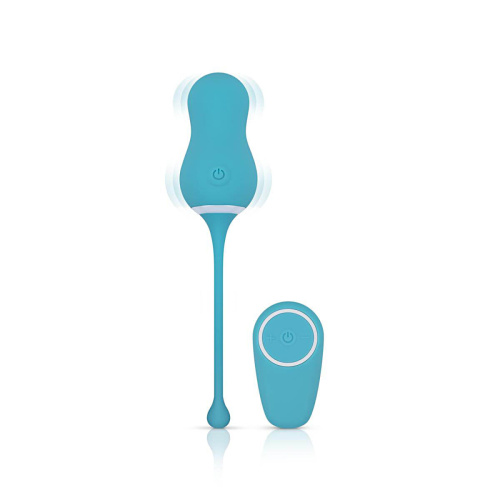 Cala Azul Elena Vibrating Egg With Remote Control - Виброяйцо, 16,2 см (голубой)
