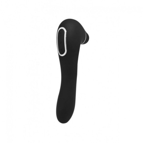 Wooomy Smoooch Clitoral Suction & Vibration - Вакуумный стимулятор с вибрацией, 18.6х4.5 см (чёрный)