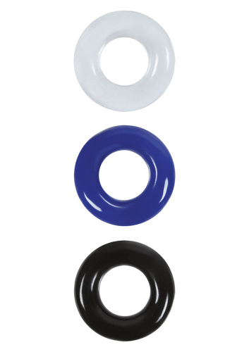 Boss Stay Hard Cock Ring Set-color - Набор эрекционных колец, 3 шт