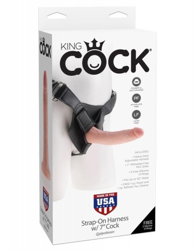 Strap-on Harness 7 Cock - Страпон, 17,8х4 см
