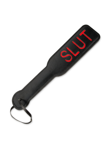 Пикантные Штучки - шлёпалка SLUT (черная), 31.5х6.5 см