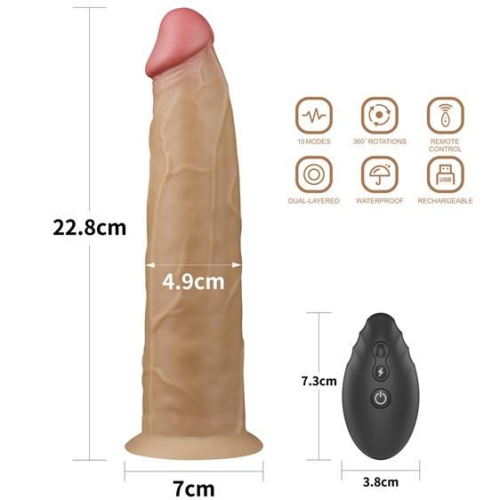 Вібратор Dual-Layered Silicone Rotator 9