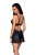 Passion Loona Chemise бэби-долл из эко-кожи и кружева, S/M (чёрный) Passion Loona Chemise бэби-долл из эко-кожи и кружева, S/M (чёрный)