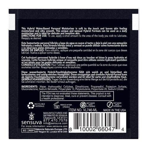 Sensuva - Hybrid Formula Cotton Candy - Пробник лубриканта, 6 мл