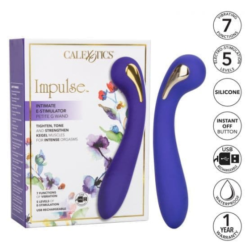 CalExotics Estim Petite G Wand - вибромассажер точки G с электростимуляцией, 14х3,25 см.