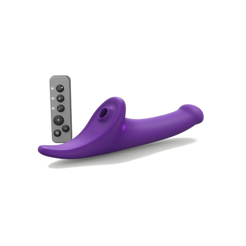 Вибронасадка для страпона с вакуумной стимуляцией Strap-On-Me Multi Orgasm Dildo, L