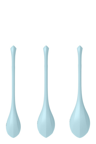 Satisfyer Yoni Power 2 набор йони бусин, диаметр 2-2,5-3 см (голубой)