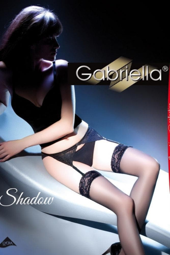 Чулки с поясом Gabriella Shadow 15 den (красный 1/2)