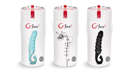 Gvibe Gjack 2 - Анатомический вибромассажер, 22х3.7 см (голубой)