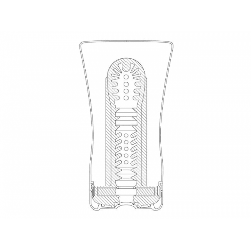 Tenga Soft Tube Cup - Мастурбатор с контролируемой плотностью сжатия, 18х7,5 см
