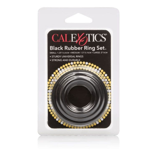CalExotics Rubber Ring - 3 Piece Set - набор эрекционных колец (белый)