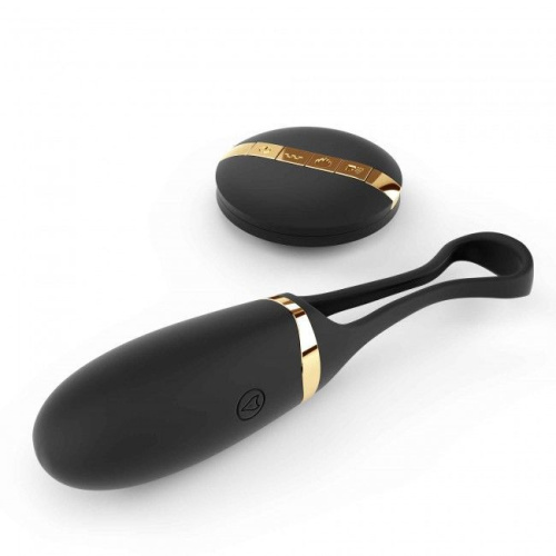 Dorcel Secret Delight Gold виброяйцо с пультом ДУ, турборежимом и голосовым управлением, 7х3.2 см (чёрный)