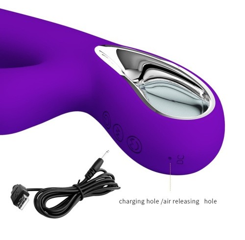 Pretty Love Jersey Clitoral Massager - вибратор кролик с вакуумным стимулятором клитора, 21.8х3.6 см (фиолетовый)