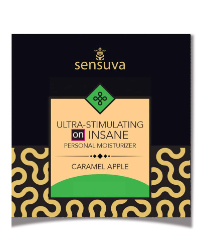 Sensuva Ultra-Stimulating On Insane Caramel Apple пробник стимулюючого лубріанту з ароматом карамельного яблука, 6 мл - купити в Києві, Україні
