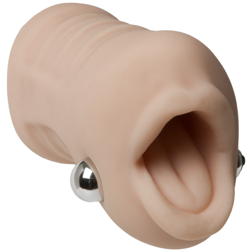 Doc Johnson Sasha Grey - Ultraskyn Vibrating Deep Throat Sucker - вибромастурбатор ротик, 14х7 см
