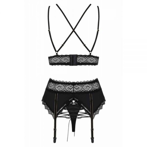 Obsessive Lolitte set - сексуальный комплект, S/M (чёрный)