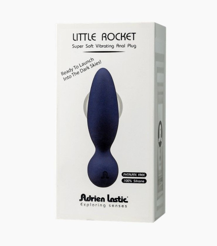 Adrien Lastic Little Rocket - анальная вибропробка, 13х3.5 см (синий)