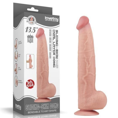 Реалістичний фалоімітатор Sliding-Skin Dual Layer Dong 13.5