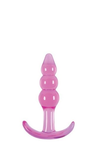 Ns Novelties Jelly Rancher T-plug Ripple - Анальная пробка, 7,6х3,2 см (розовый)