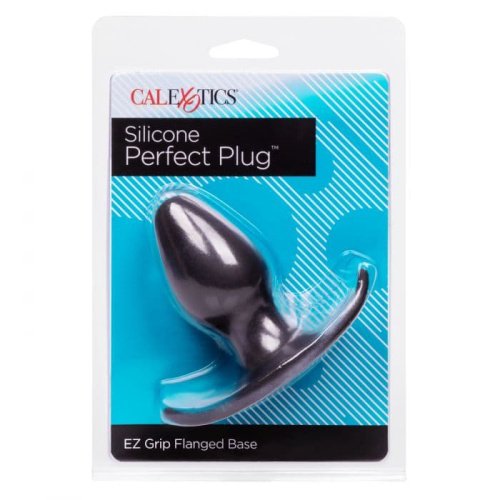 CalExotics Silicone Perfect Plug - силиконовая анальная пробка, 9х4,5 см (чёрный)