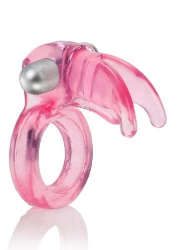 CalExotics Triple Clit Flicker - виброкольцо, 7х3.5 см (розовый)