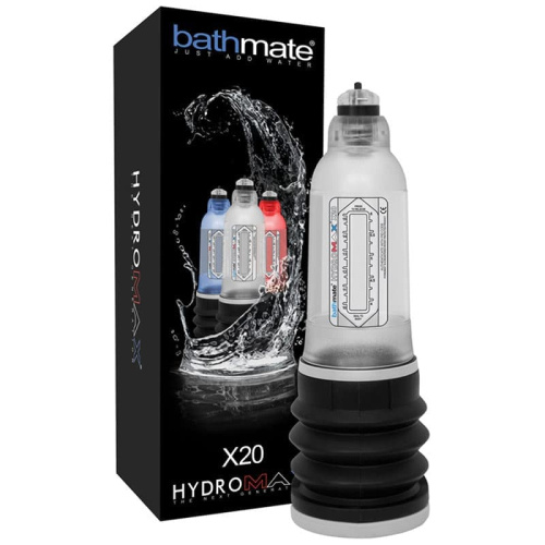 Bathmate Hydromax X20 - Гидропомпа, 26х9 см (прозрачный)