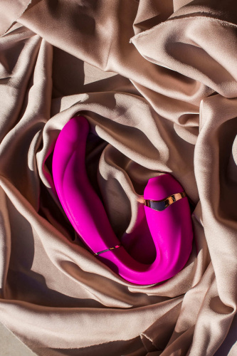 Adrien Lastic My G - Вибратор с вакуумной стимуляцией клитора, 16х3.5 см (розовый)