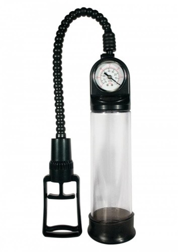 Toy Joy Pump Master - Чоловіча вакуумна помпа з манометром, 20х7.5 см (чорний) - купити в Києві, Україні