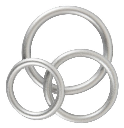 Metallic Silicone Cock Ring Set набор эрекционных колец разного диаметра, 3.3 см, 4 см, 5.5 см