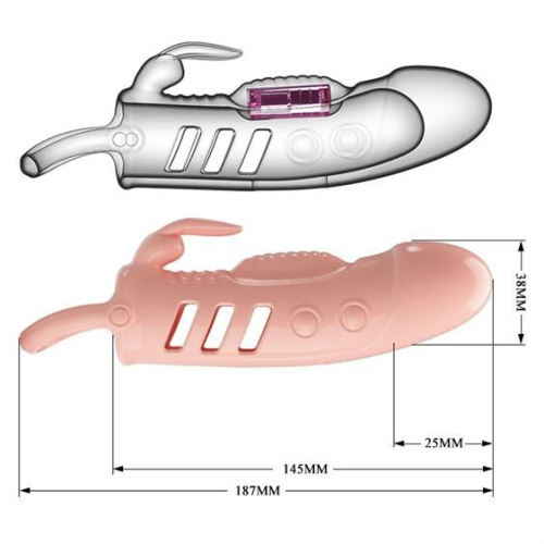 Удлиняющая насадка на член Pretty Love Sloane Vibrating Penis Sleeve, +2.5 см
