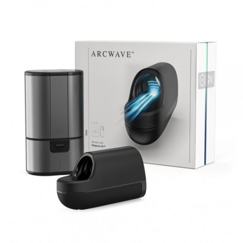 Womanizer Arcwave Ion Powerful Air Wave Masturbator + Лубрикант 50 мл - первый мастурбатор с техникой Pleasure Air, 15.3х3.3 см